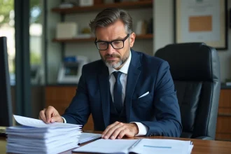 Agent de douane français en uniforme à Paris