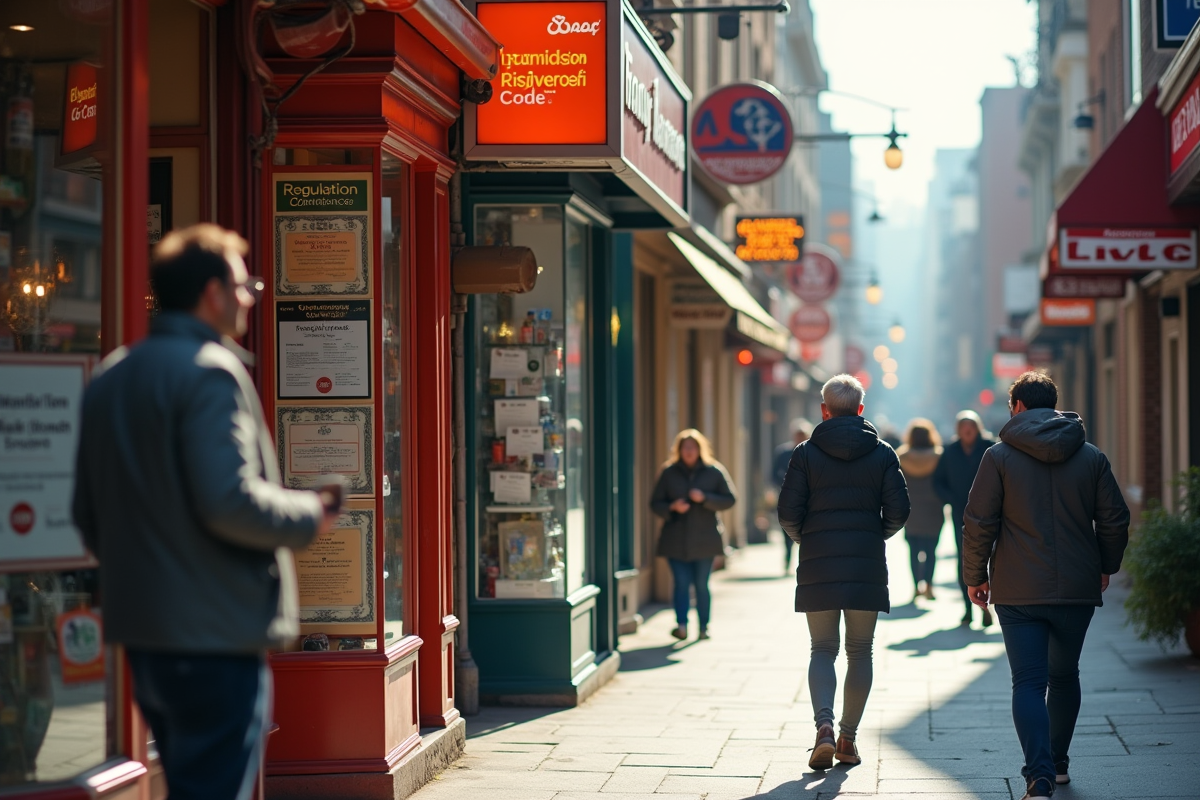 Commerces en ville avec certificats de conformité réglementaire