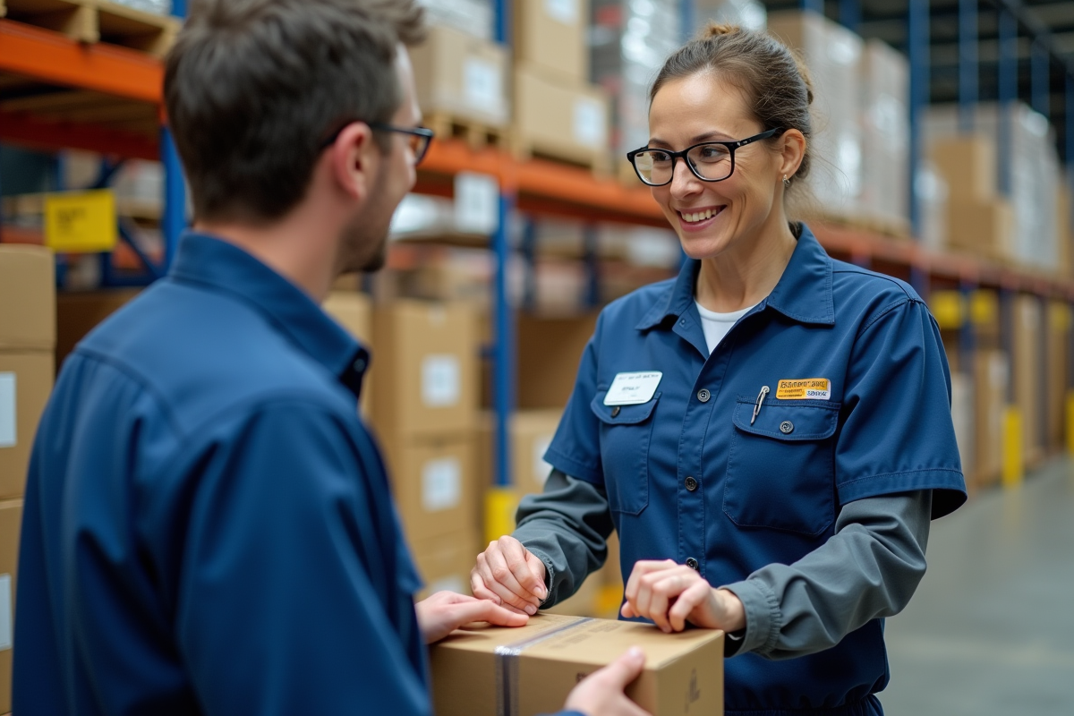 Expert en sante au travail montrant une technique de levage