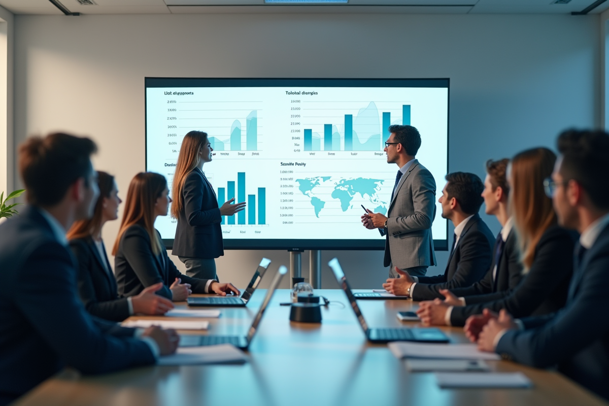 Equipe d accountants en réunion collaborative